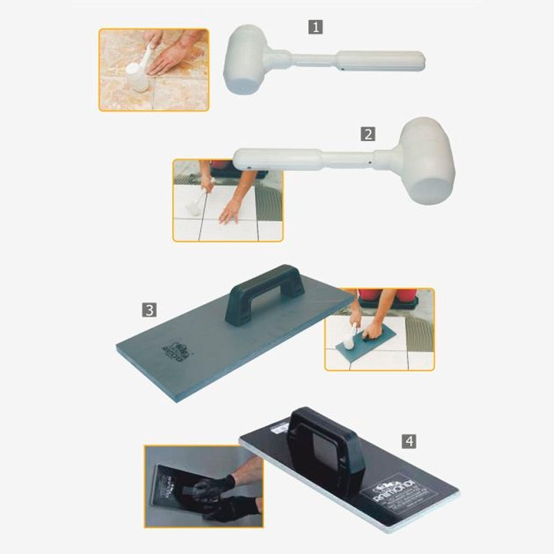 Maços e batedores para aplicação de azulejo e placas de porcelânico