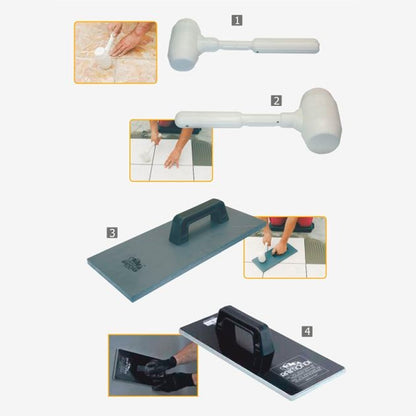 Maços e batedores para aplicação de azulejo e placas de porcelânico