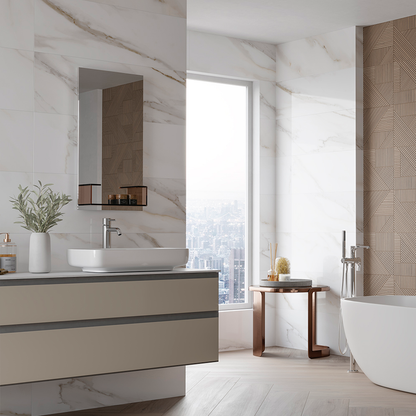 Revestimento Calacatta Cerâmico 10 mm - Placas vários formatos - Rocersa