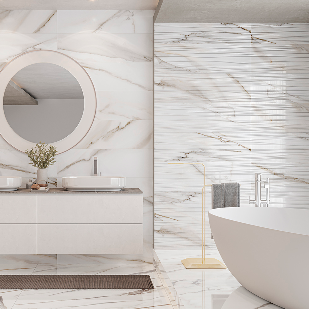 Revestimento Calacatta Cerâmico 10 mm - Placas vários formatos - Rocersa