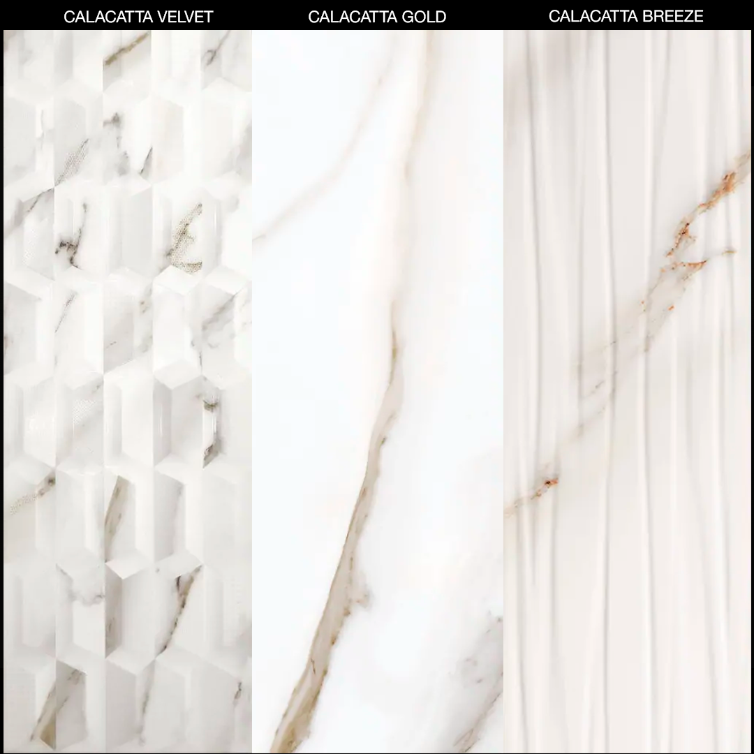 Revestimento Calacatta Cerâmico 10 mm - Placas vários formatos - Rocersa