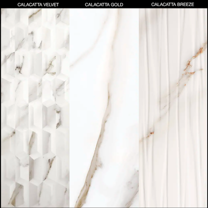 Revestimento Calacatta Cerâmico 10 mm - Placas vários formatos - Rocersa