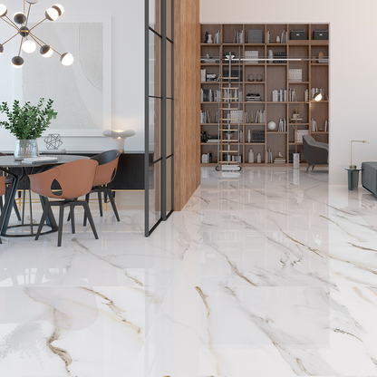 Pavimento Calacatta Cerâmico 10 mm - Placas vários formatos - Rocersa