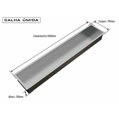 Calha Seca Kitchen 1000 Calha Úmida - AÇO 304