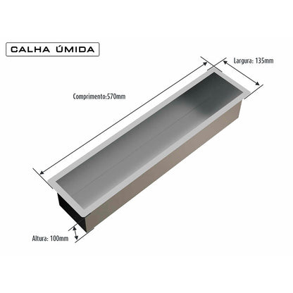 Calha Seca Kitchen 570x135 Calha Úmida - AÇO 304