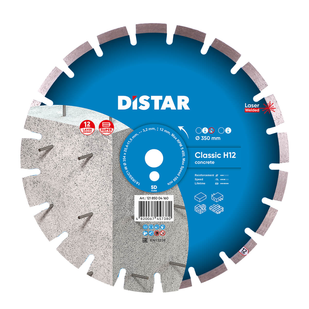 DISCOS GRANDES DE CORTE DE DIAMANTE 1A1RSS  Ø 304 mm a Ø 404 mm CLASSIC H12E