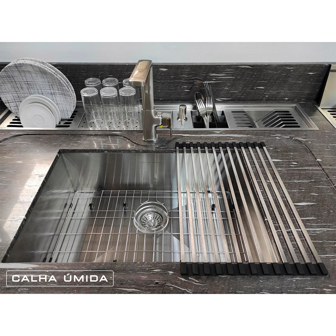 Tappetino drenante multiuso in acciaio inox CA 450 Vasca umida - ACCIAIO 304