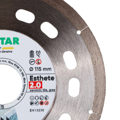 DISCO DE CORTE DE DIAMANTE 1A1R Ø 115 mm a Ø 125 mm X1,1X6X22,23 ESTHETE 2.0