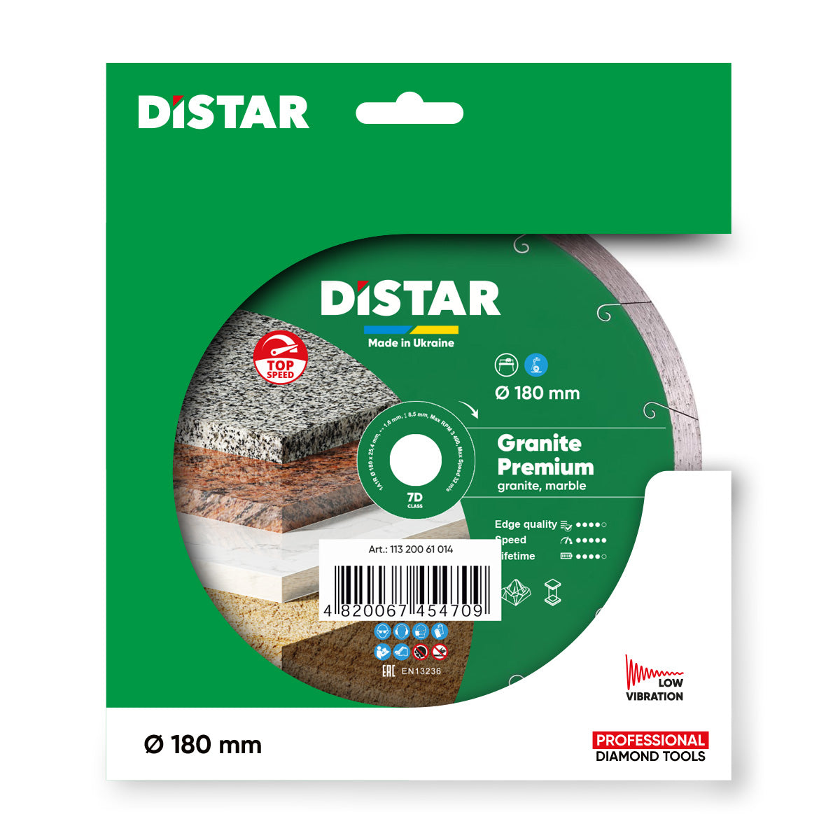 DISCO DE CORTE DIAMANTADO 1A1R Ø 180 mm a Ø 350 mm GRANITO PREMIUM