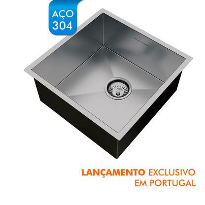 Cuba De Sobrepor Calha Úmida Quadratta 400x400 - AÇO 304