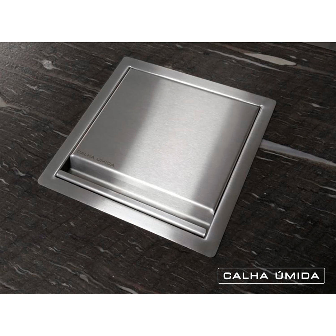 Lixeira Quadratta Kitchen Calha Úmida 5l - AÇO 304