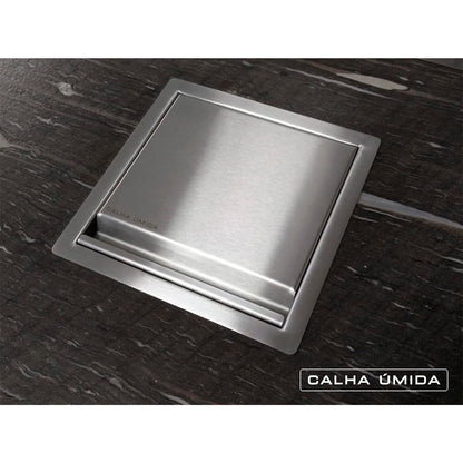 Lixeira Quadratta Kitchen Calha Úmida 5l - AÇO 304