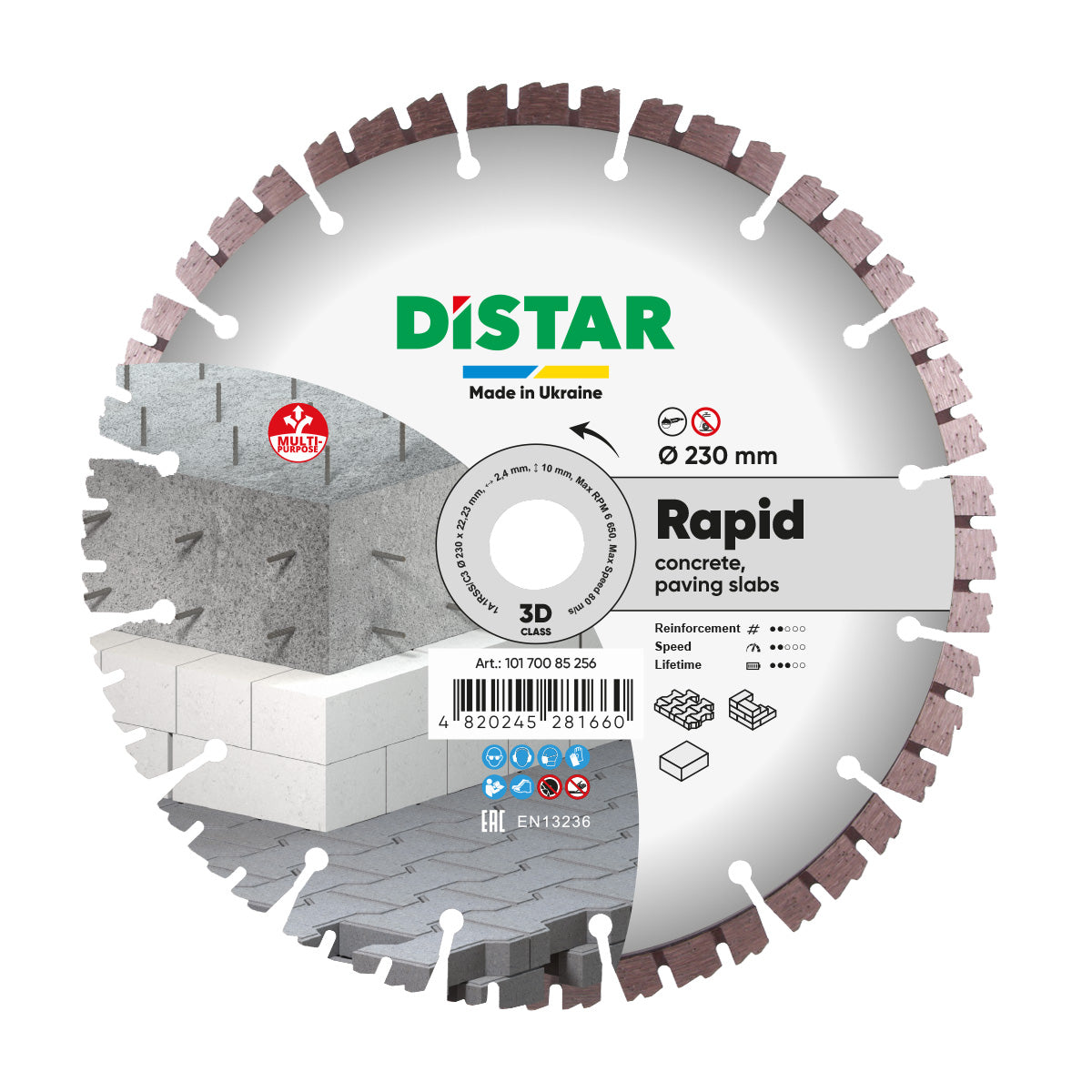 DISCO DE CORTE DE DIAMANTE 1A1RSS 125 RAPID